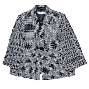 Arthur S Levine Chic Black and White Cape-Blazer.